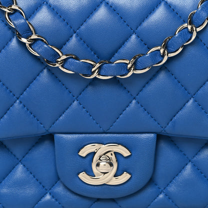 Chanel Lambskin Quilted Mini Square Flap Blue 7 of 12