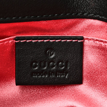 Gucci Velvet Matelasse Mini GG Marmont Shoulder Bag Black 75/30 Black 6 of 10