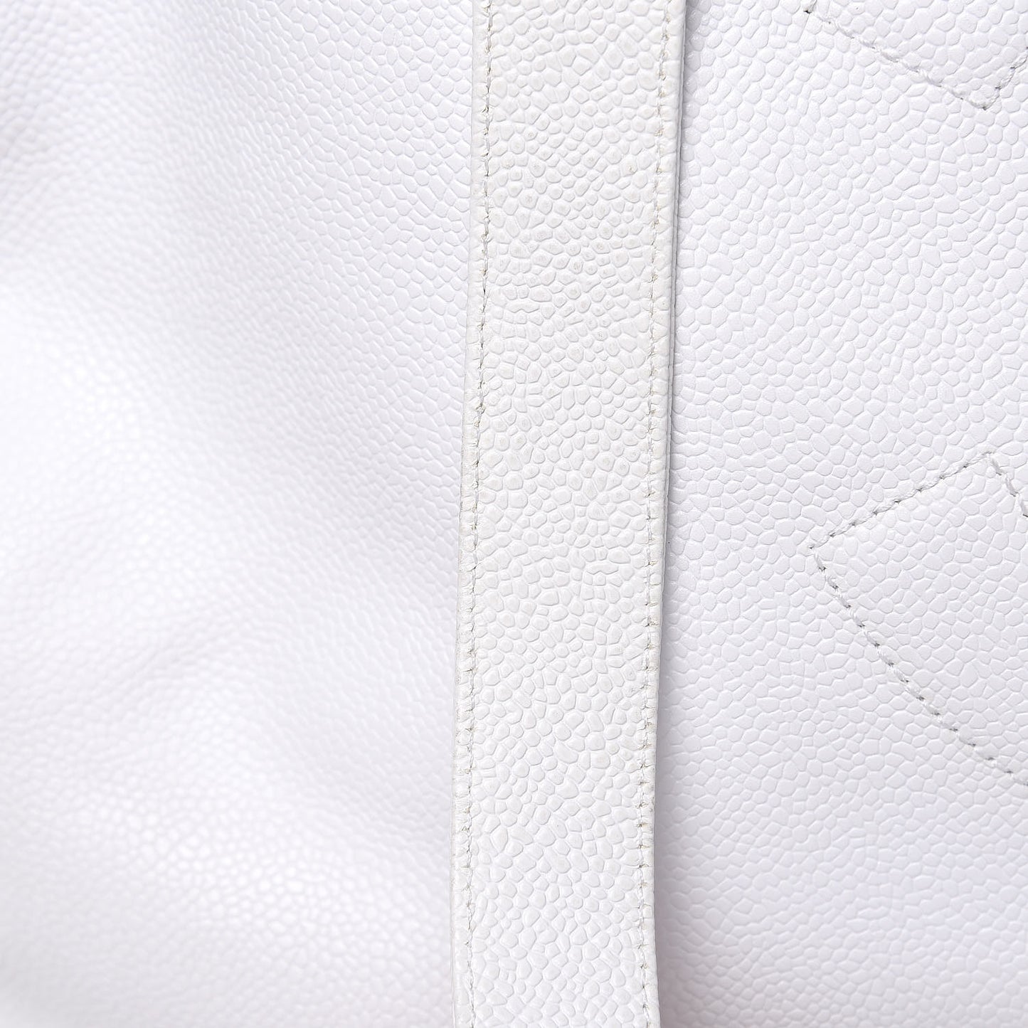 Caviar Large CC Shoulder Bag White