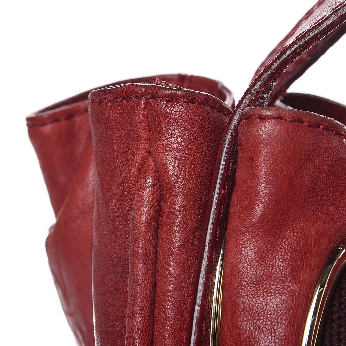 Calfskin XL Ramona Tote Burgundy Red