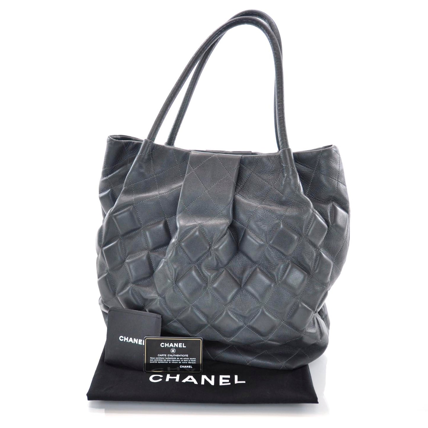 Leather Sloane Square Tote Gray