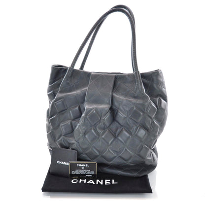 Chanel Leather Sloane Square Tote Gray 3 of 11