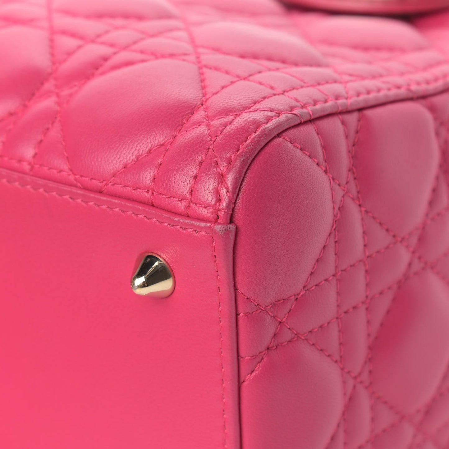 Lambskin Cannage Medium Lady Dior Pink