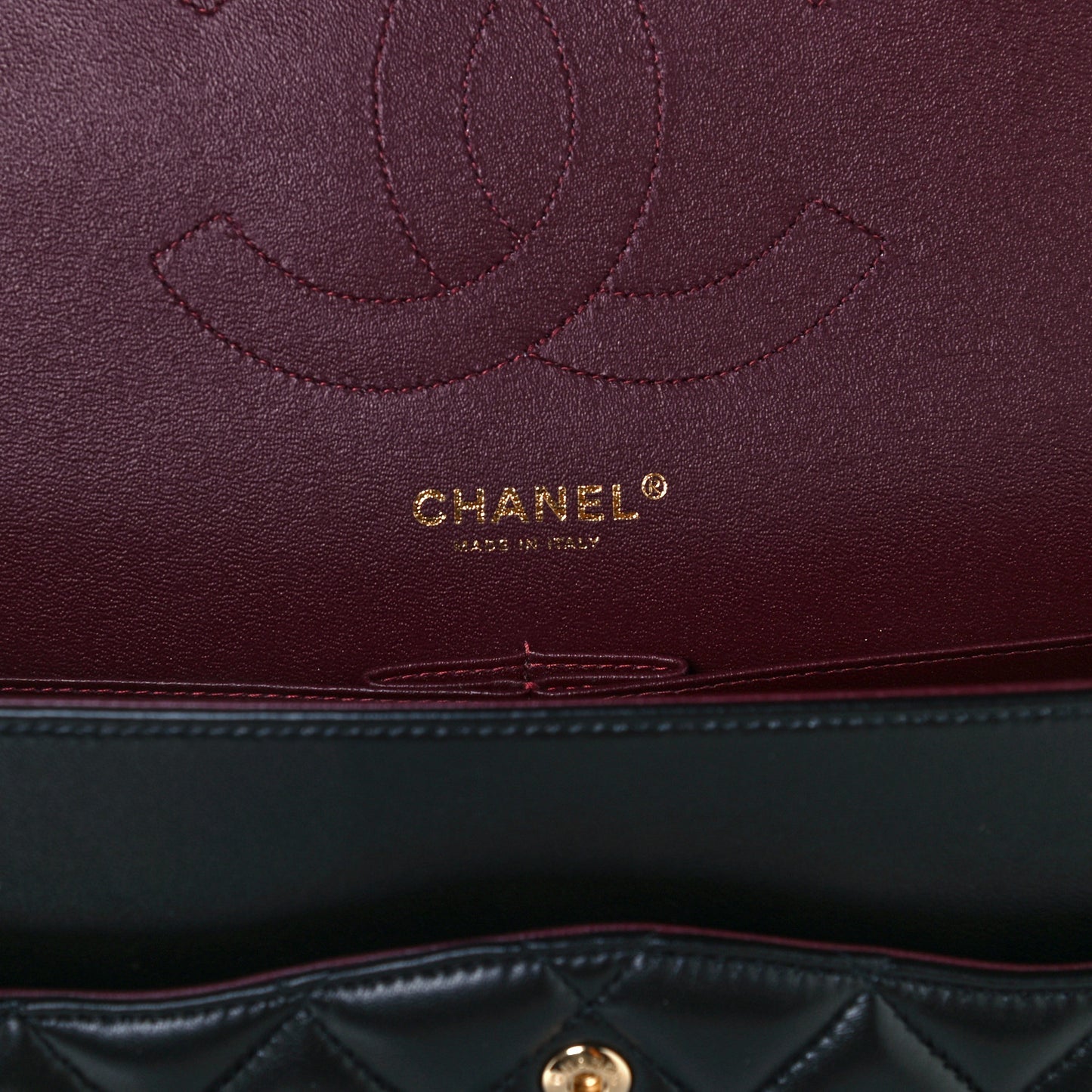 Lambskin Quilted Jumbo Double Flap Black