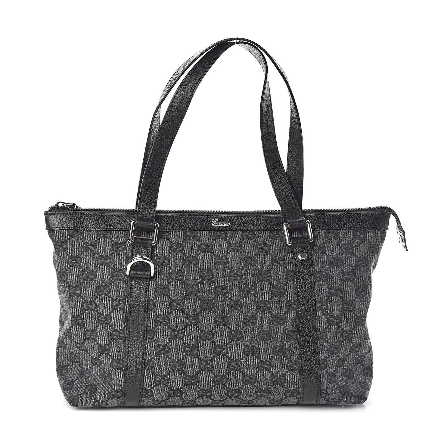 Denim Monogram Abbey Medium Tote Navy
