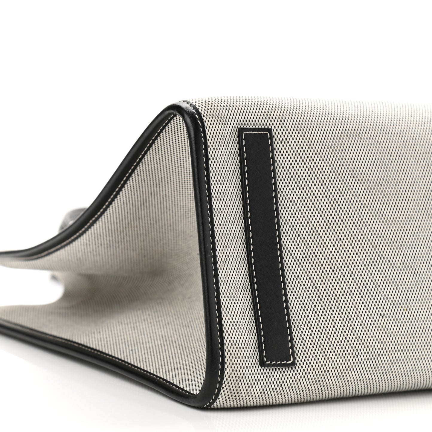 Canvas Smooth Calfskin Medium Two Tone Freya Tote Black