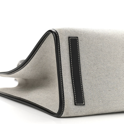 Burberry Canvas Smooth Calfskin Medium Two Tone Freya Tote Black 8 of 10