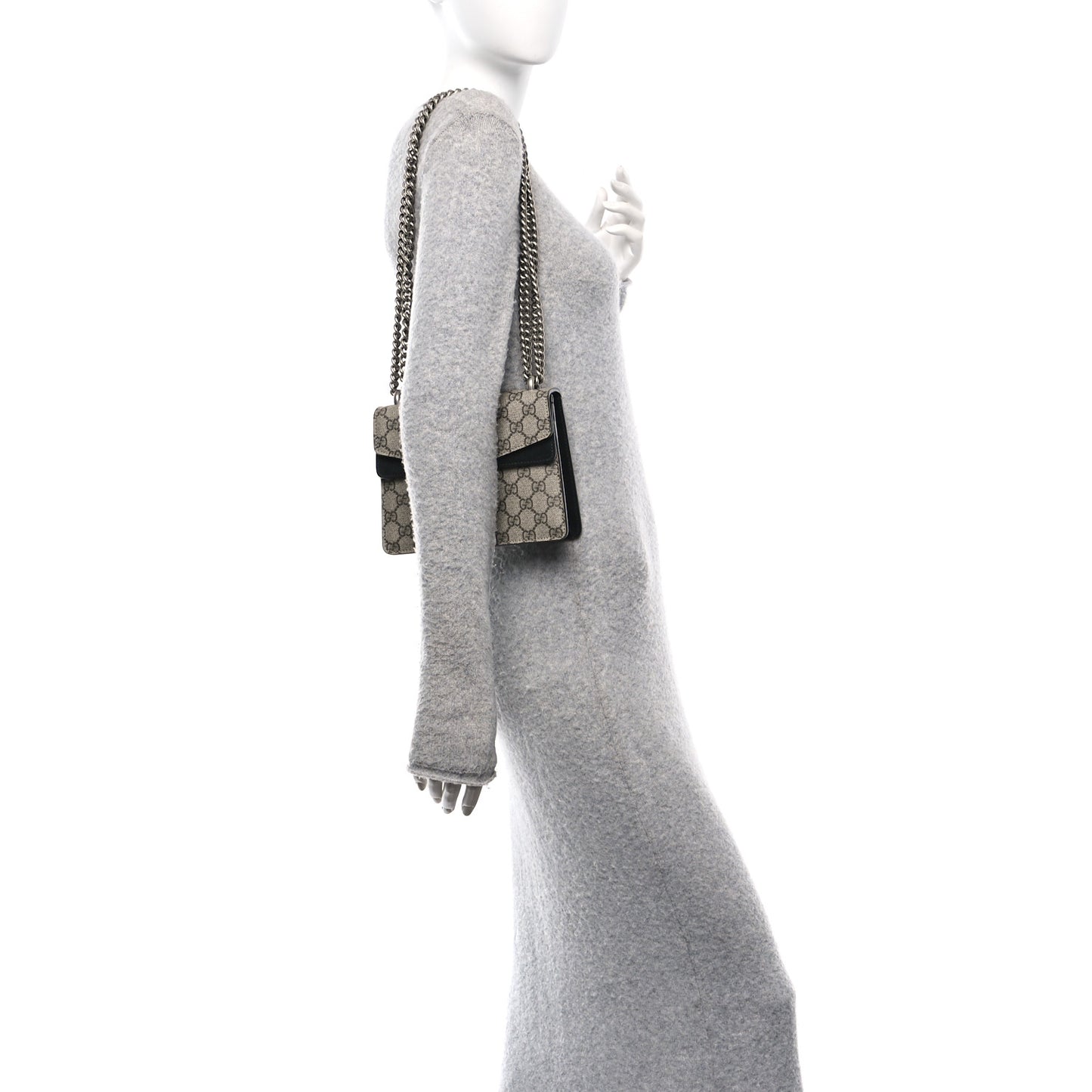 GG Supreme Monogram Mini Dionysus Shoulder Bag Black