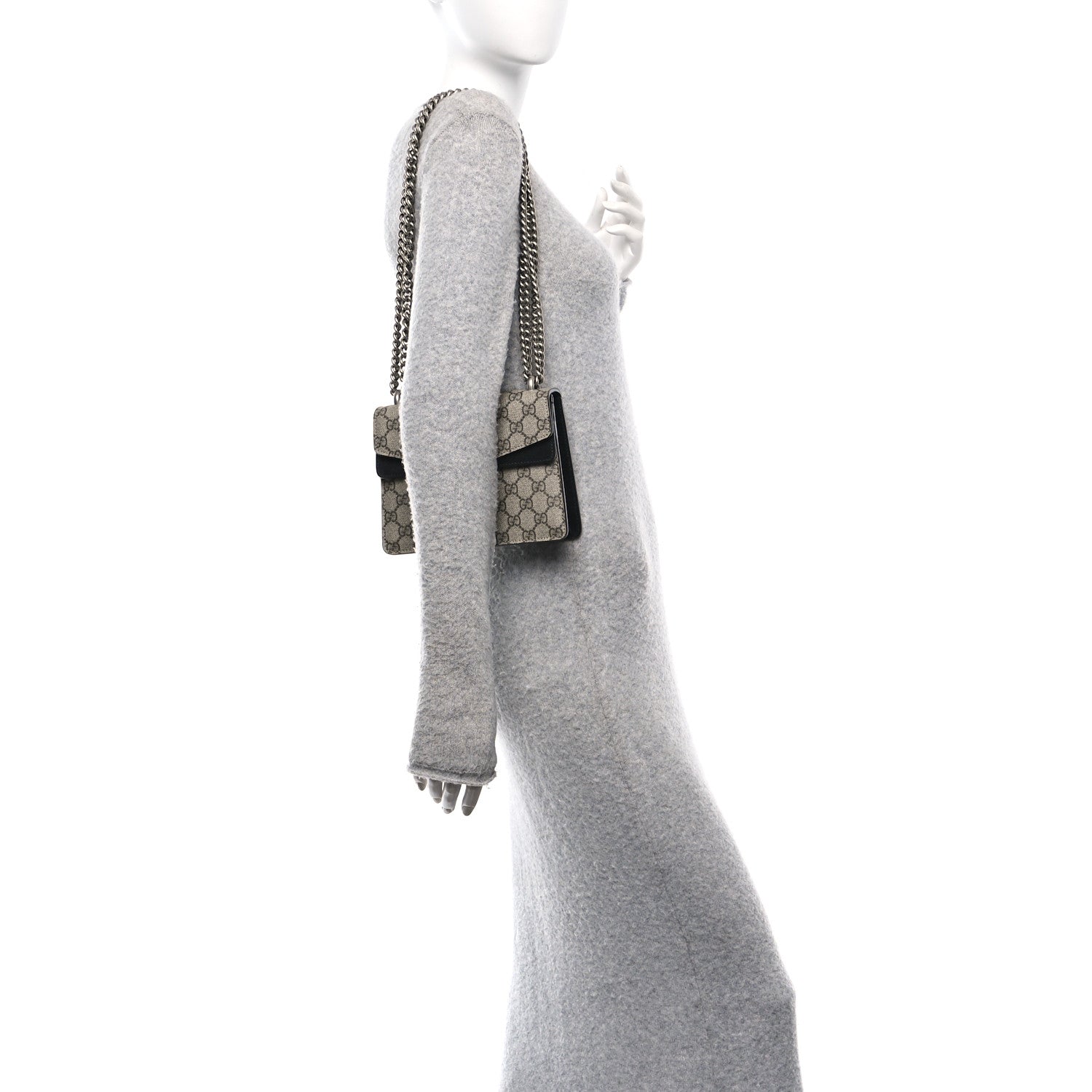 Gucci GG Supreme Monogram Mini Dionysus Shoulder Bag Black 2 of 11