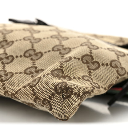 Gucci GG Monogram Web Double Pocket Belt Bag Dark Brown 8 of 9