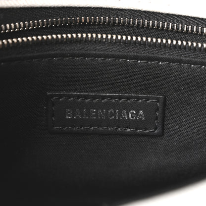 Balenciaga Denim Patchwork Small Hourglass Top Handle Bag Optic White 6 of 10