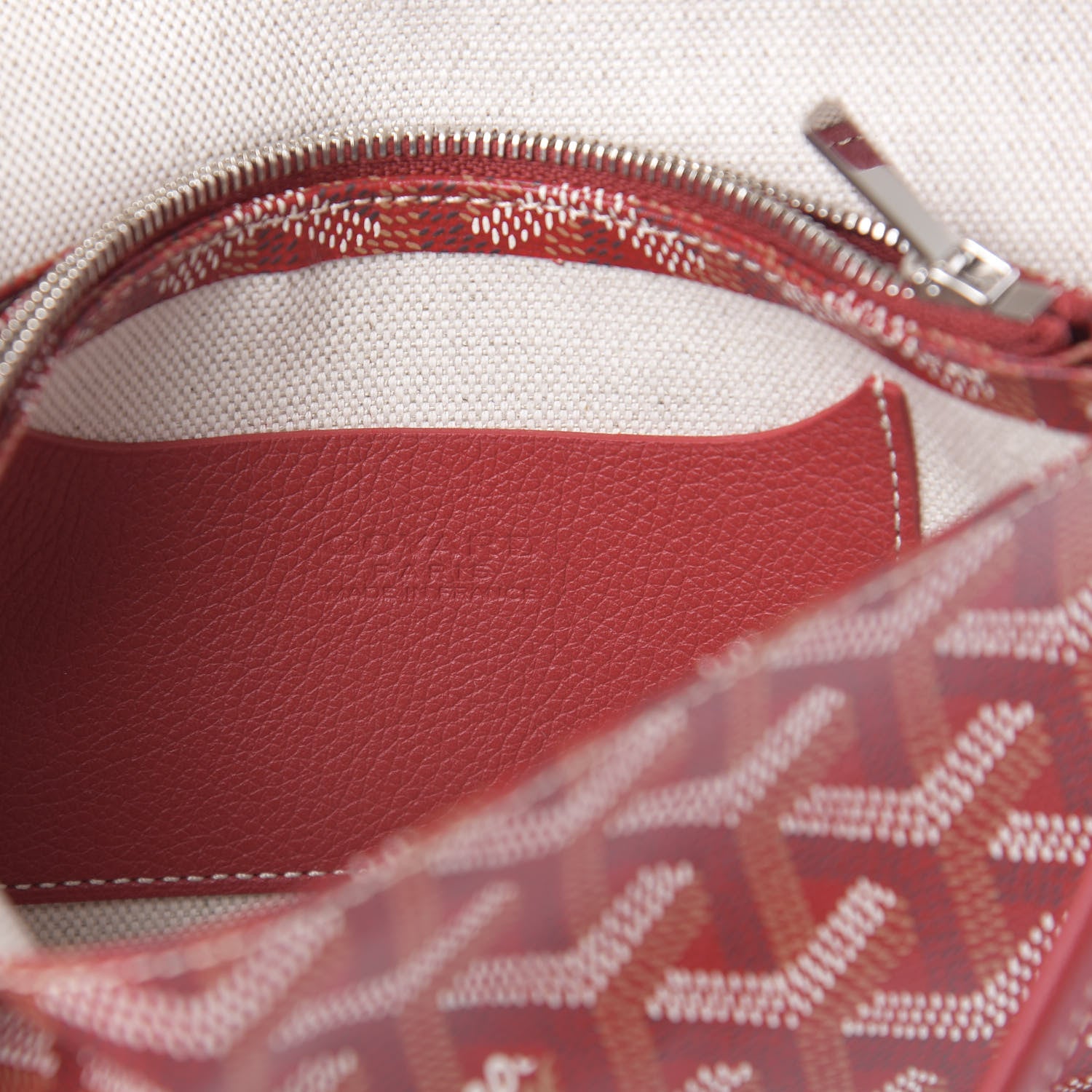 Goyard Goyardine Plumet Wallet Clutch Red 7 of 11