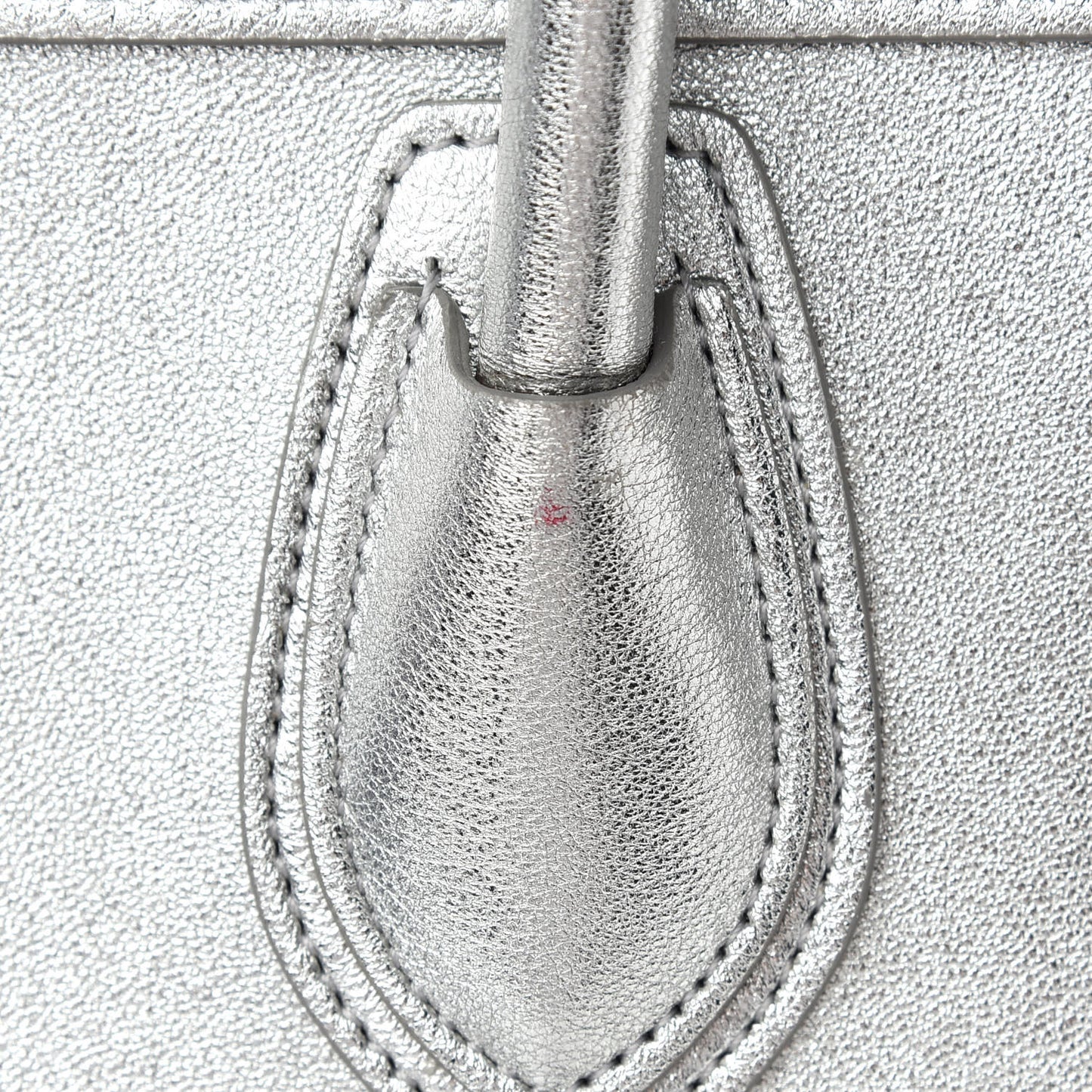 Laminated Lambskin Micro Luggage Silver