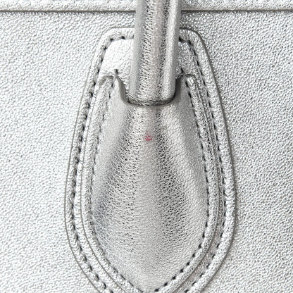 Celine Laminated Lambskin Micro Luggage Silver 10 of 19