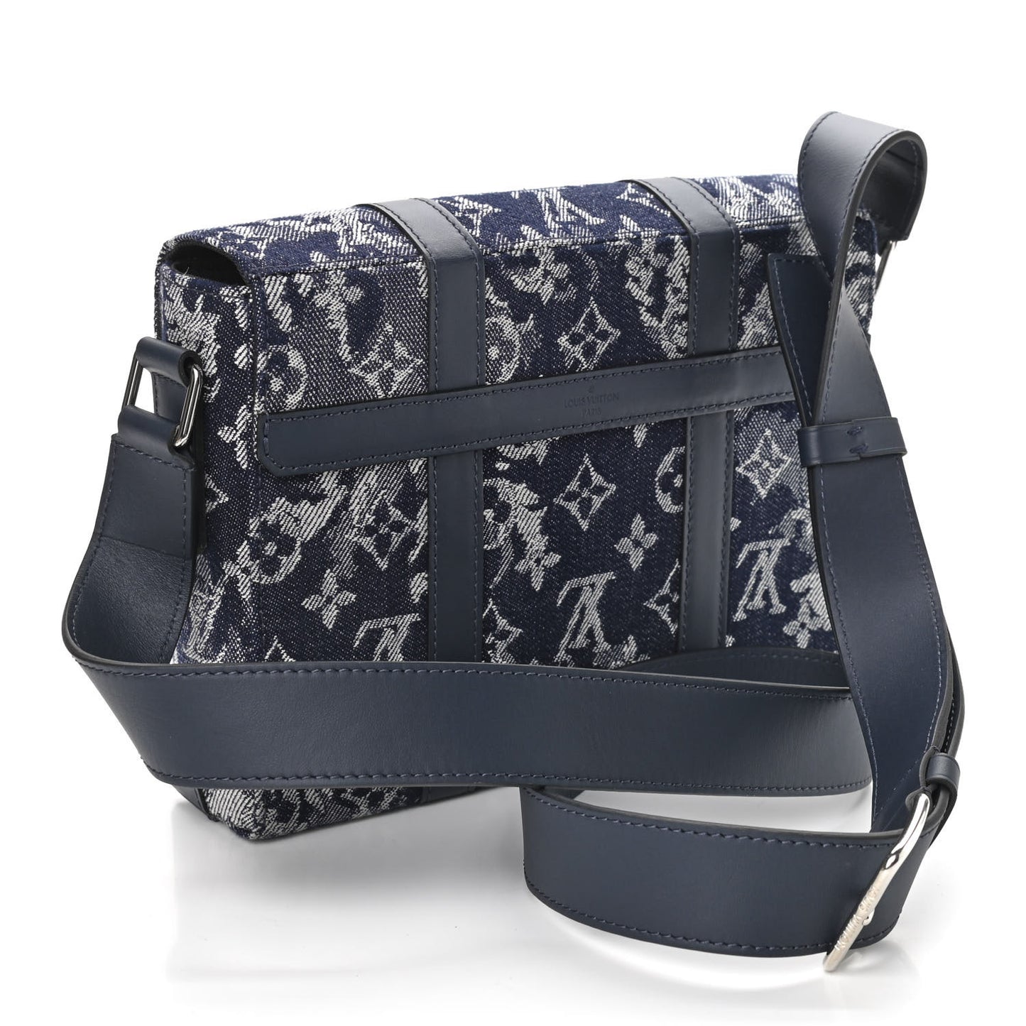 Monogram Tapestry Trunk Messenger Bleu