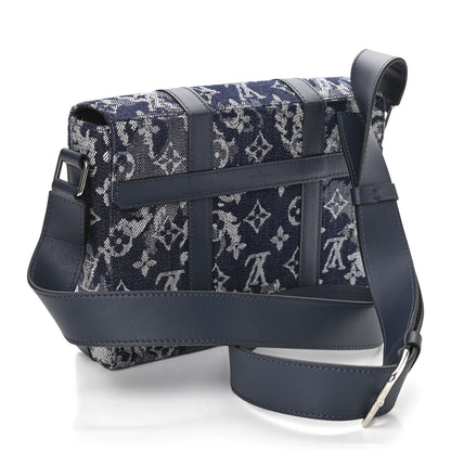 Louis Vuitton Monogram Tapestry Trunk Messenger Bleu 3 of 11