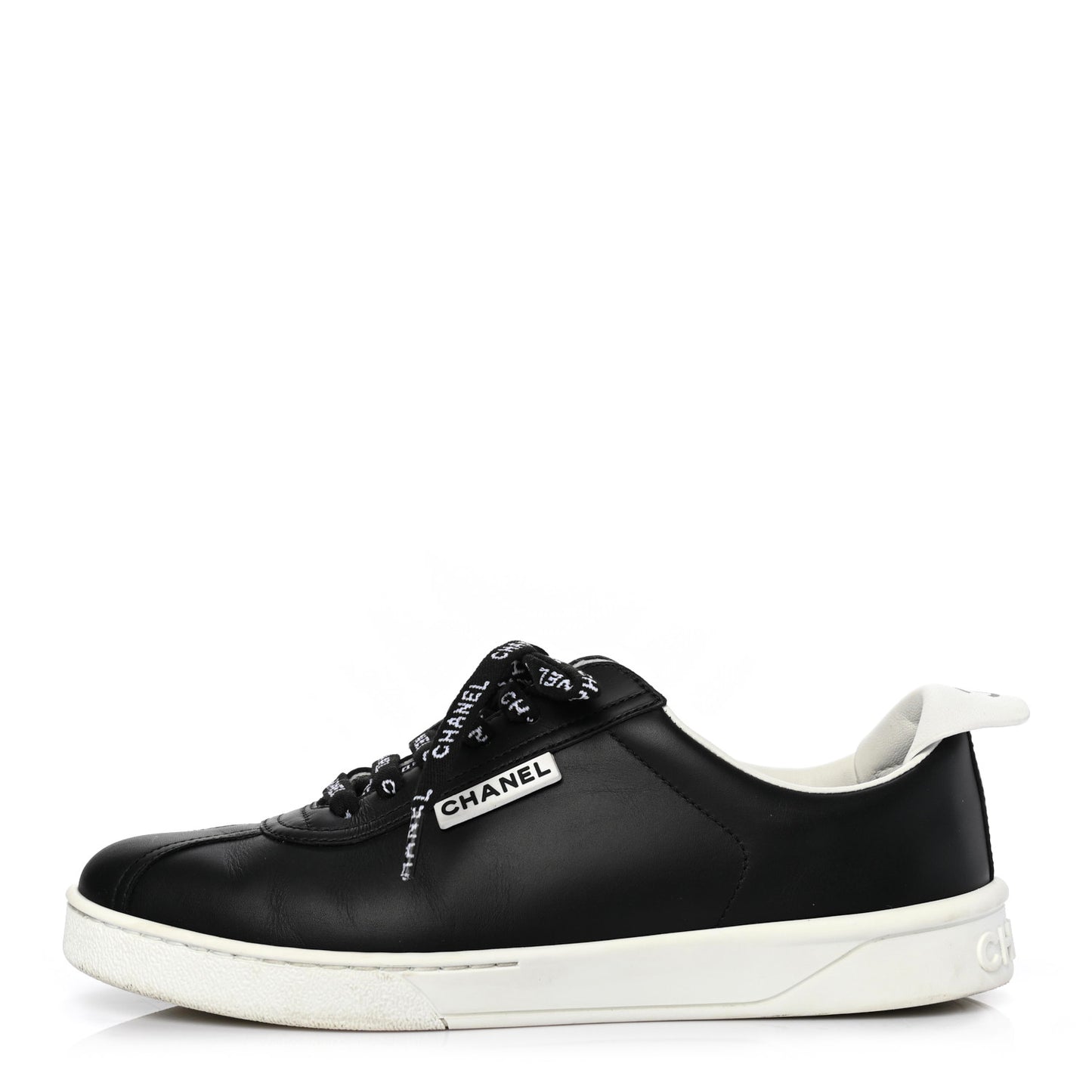 Calfskin CC Womens Sneakers 37 Black