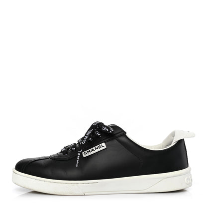 Chanel Calfskin CC Womens Sneakers 37 Black 1 of 7
