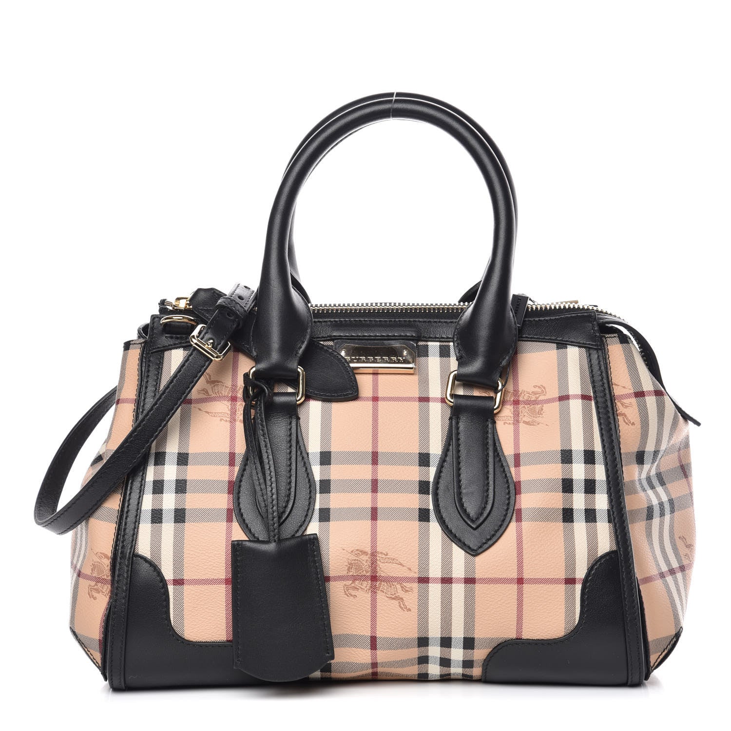Burberry Haymarket Check Small Gladstone Black 1 of 10