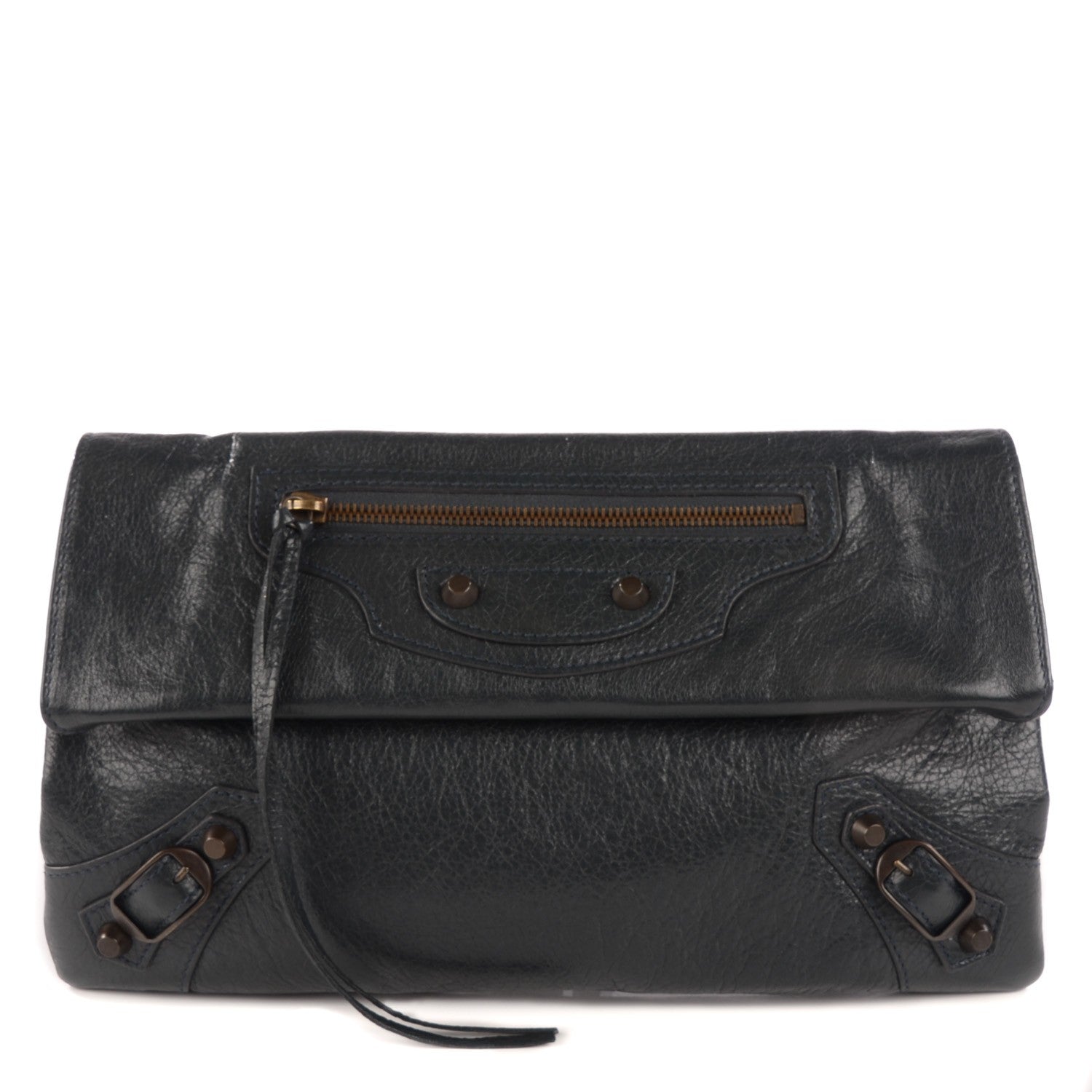 Balenciaga Agneau Classic Hardware Envelope Clutch Anthracite 1 of 9