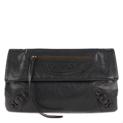 Balenciaga Agneau Classic Hardware Envelope Clutch Anthracite 1 of 9