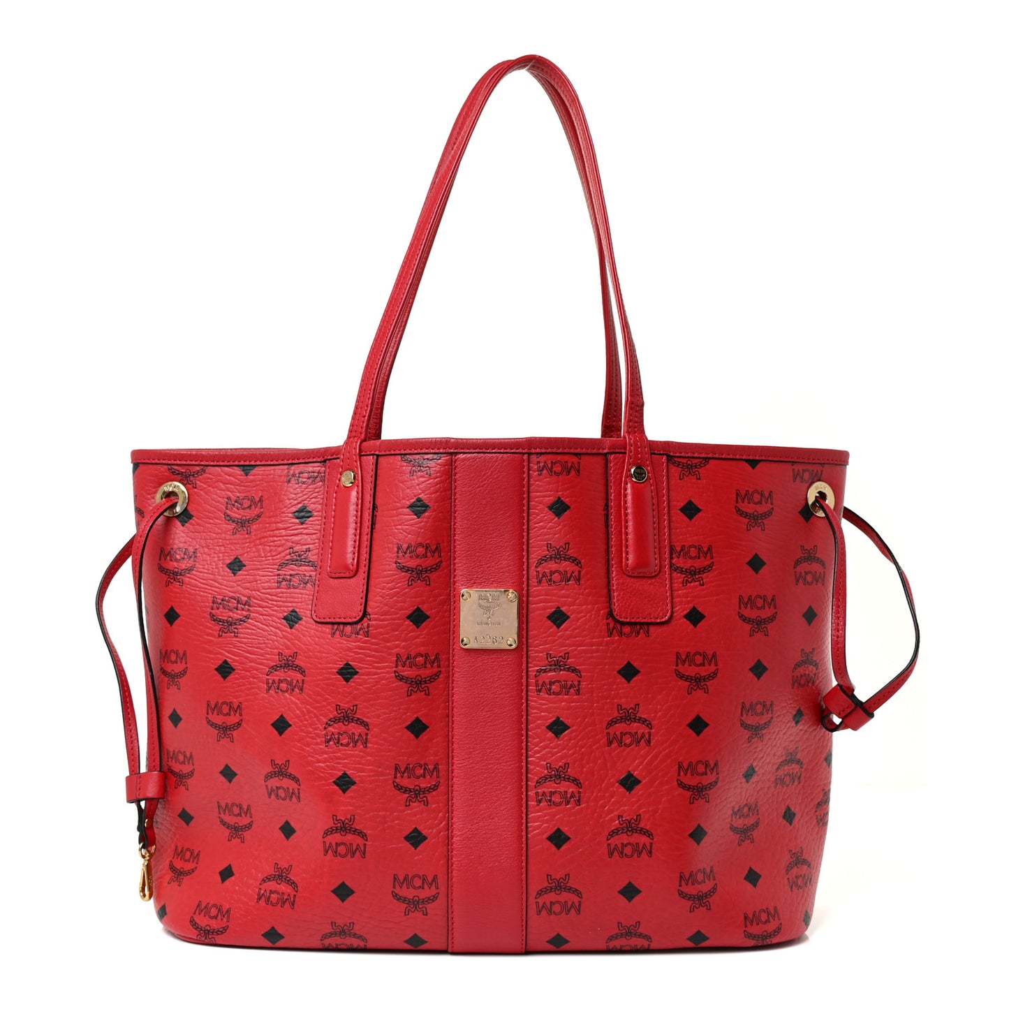 Visetos Medium Liz Reversible Shopper Tote Ruby Red