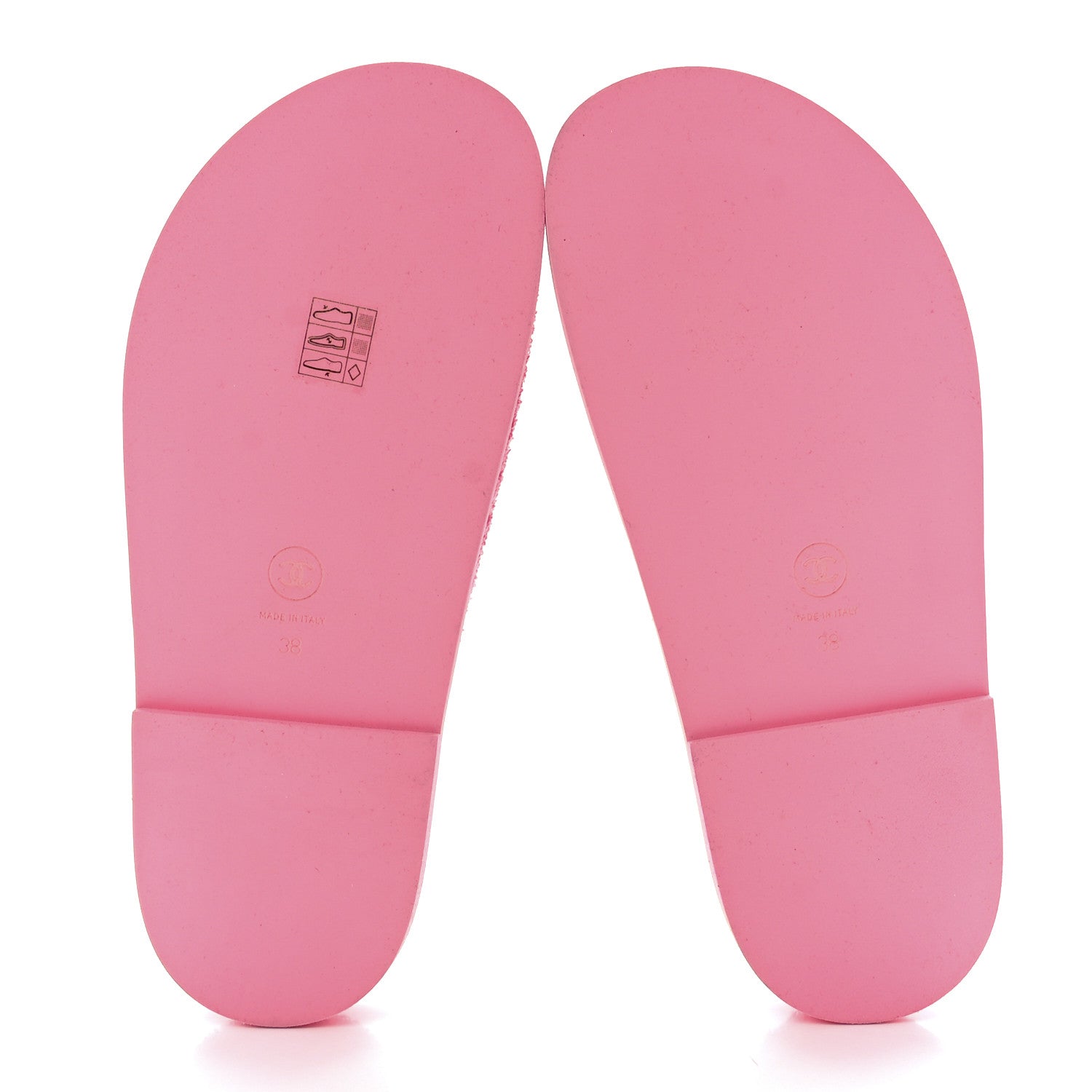 Chanel Fabric Lambskin Stitched Resin CC Mules 38 Pink Light Pink 5 of 9
