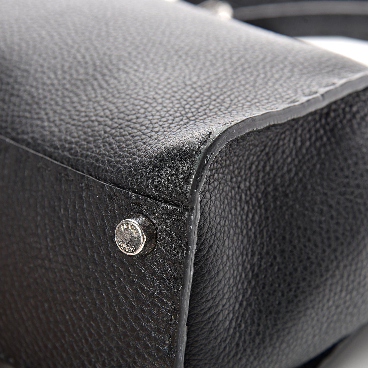 Cuoio Romano Selleria Bi-Color Medium Peekaboo Iconic Satchel Black Mou