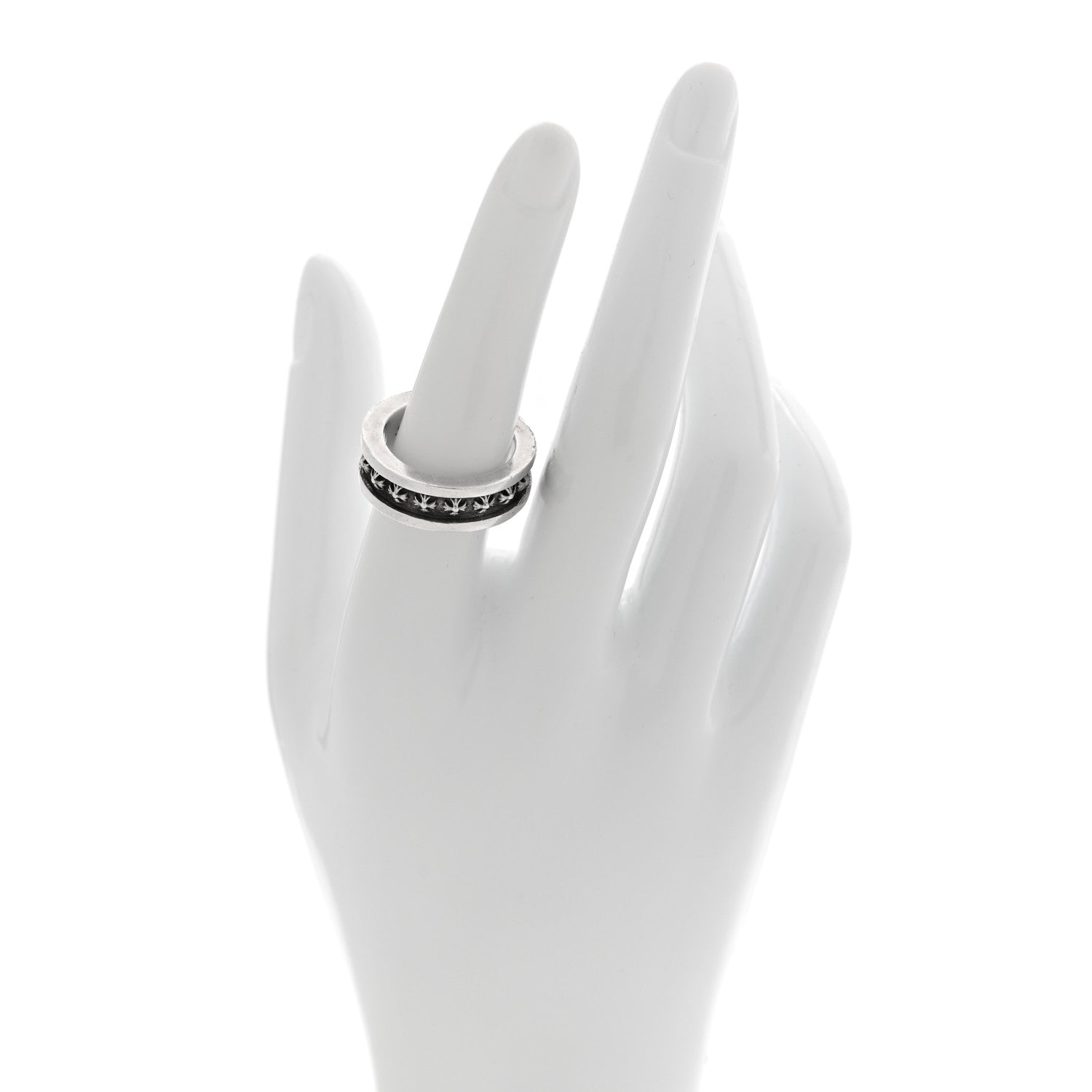 Chrome Hearts Sterling Silver Maltese Cross Band Ring 55 7.25 2 of 5