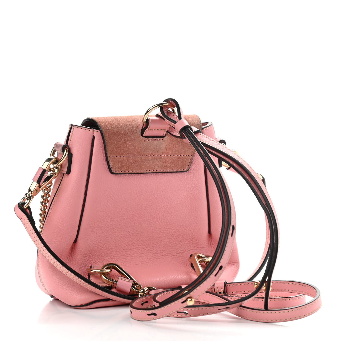 Suede Calfskin Mini Faye Backpack Ideal Blush