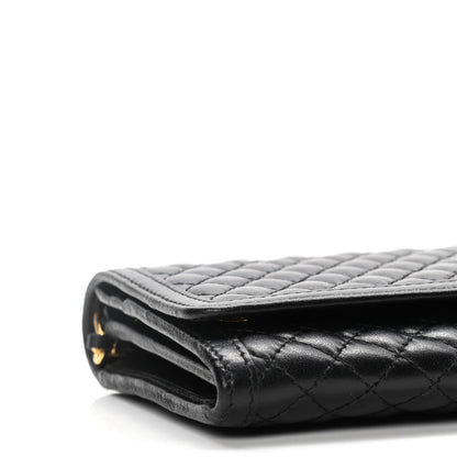 Prada Soft Calfskin Quilted Chain Wallet Black 9 of 17