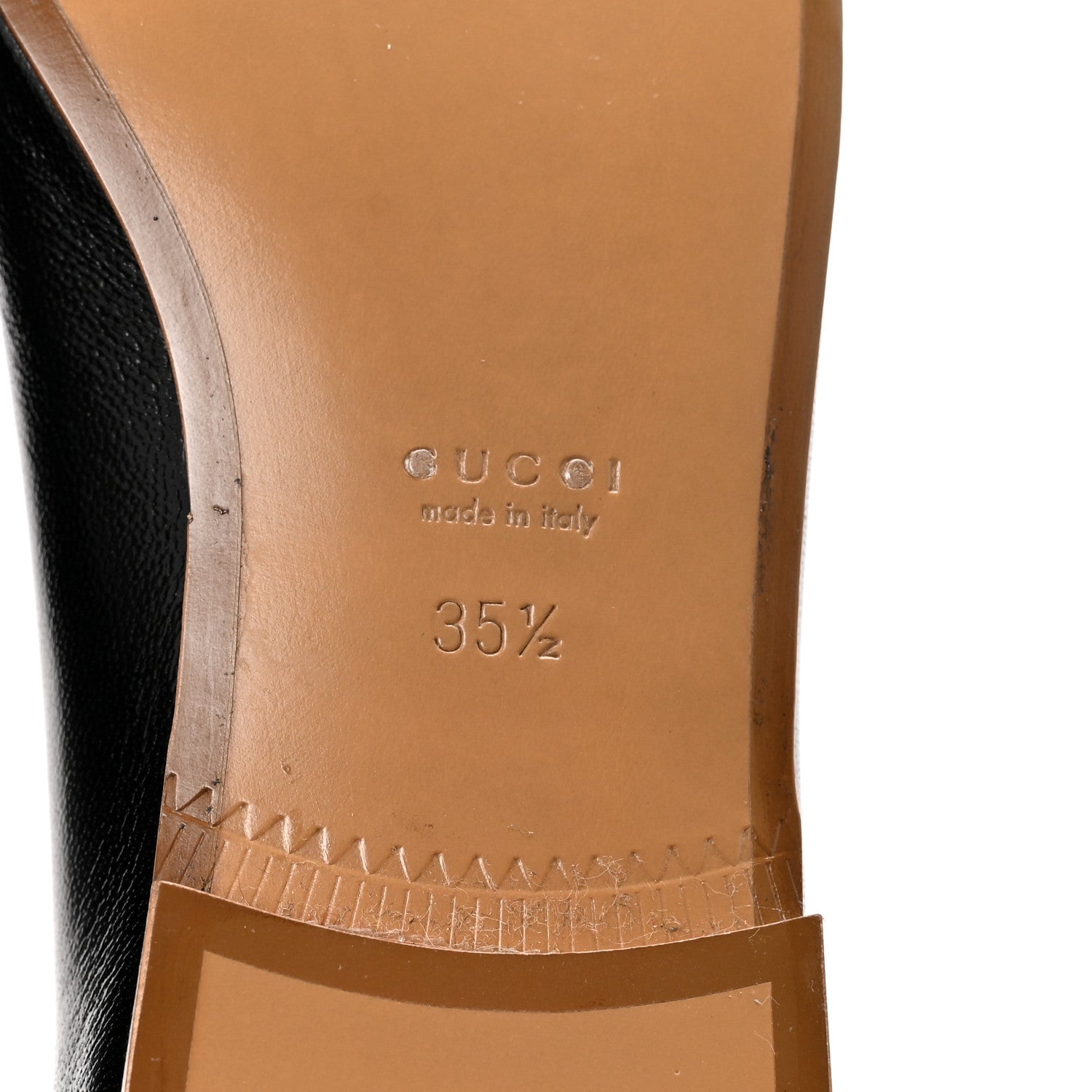 Gucci Goatskin Perforated Interlocking G Ballet Flats 35.5 Black 7 of 10