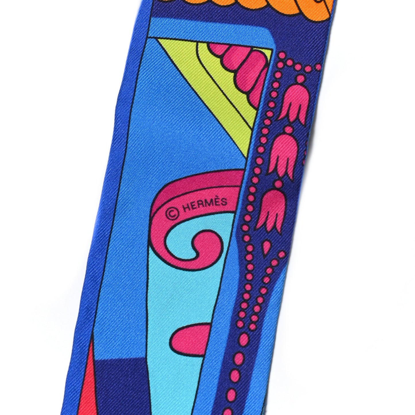Silk Balade En Berline Twilly Rouge Fuchsia Turquoise