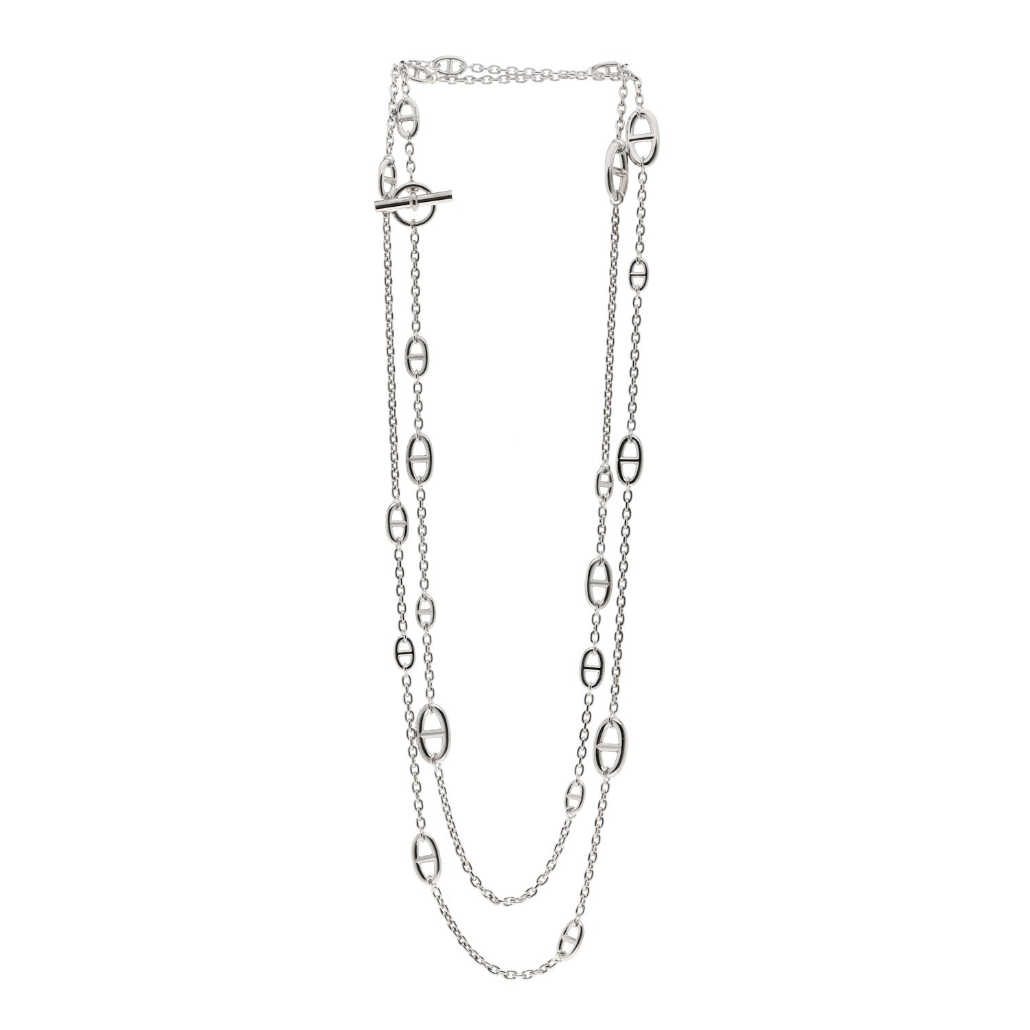 Hermes Sterling Silver Farandole Necklace 160 3 of 6
