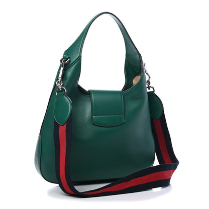 Gucci Calfskin Web Embroidered Small Dionysus Hobo Emerald Green 3 of 9