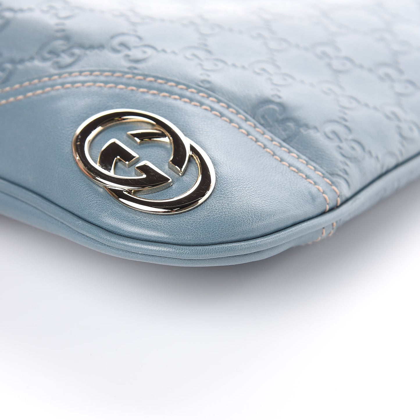 Guccissima Medium New Britt Hobo Blue