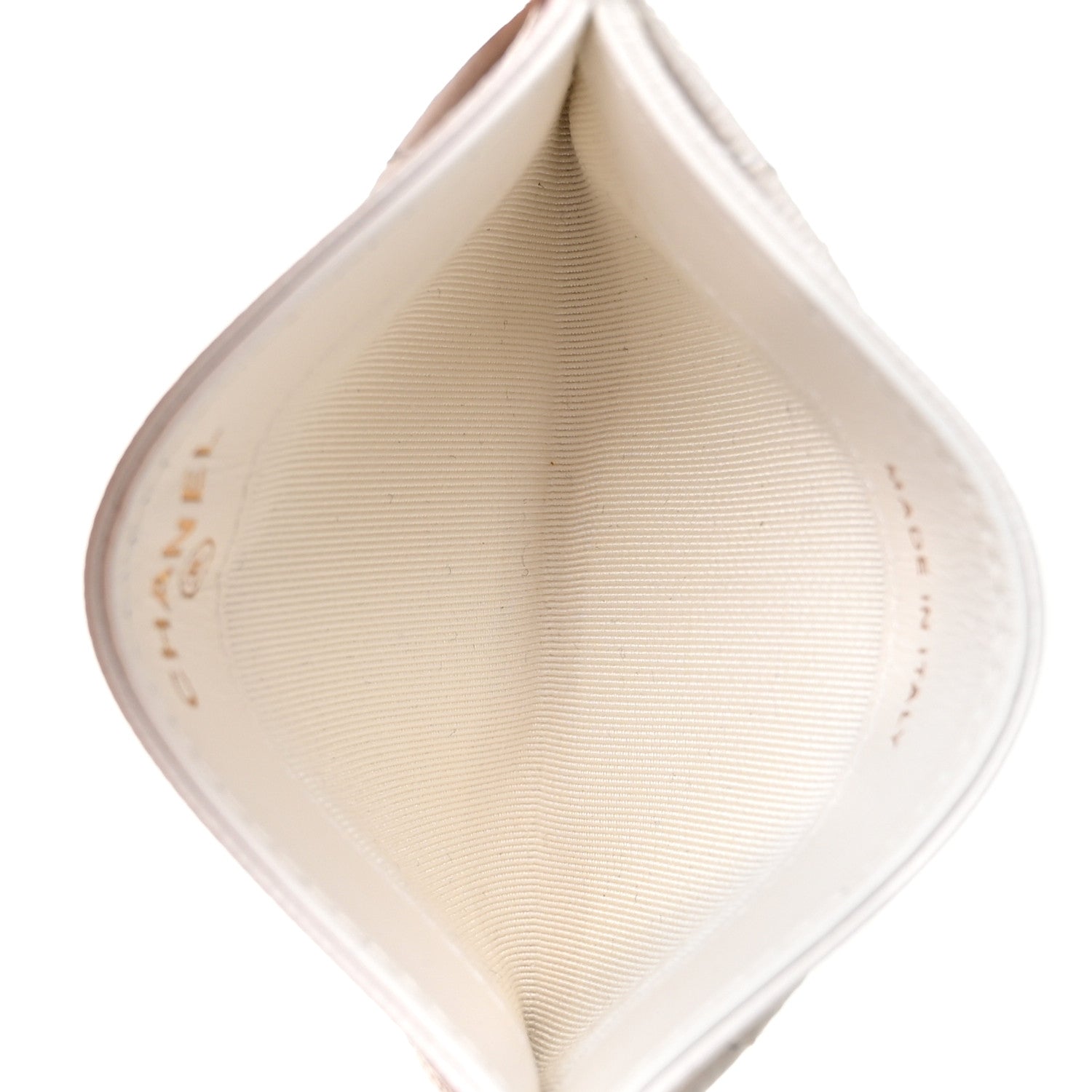 Chanel Caviar Quilted Card Holder White 5 of 10