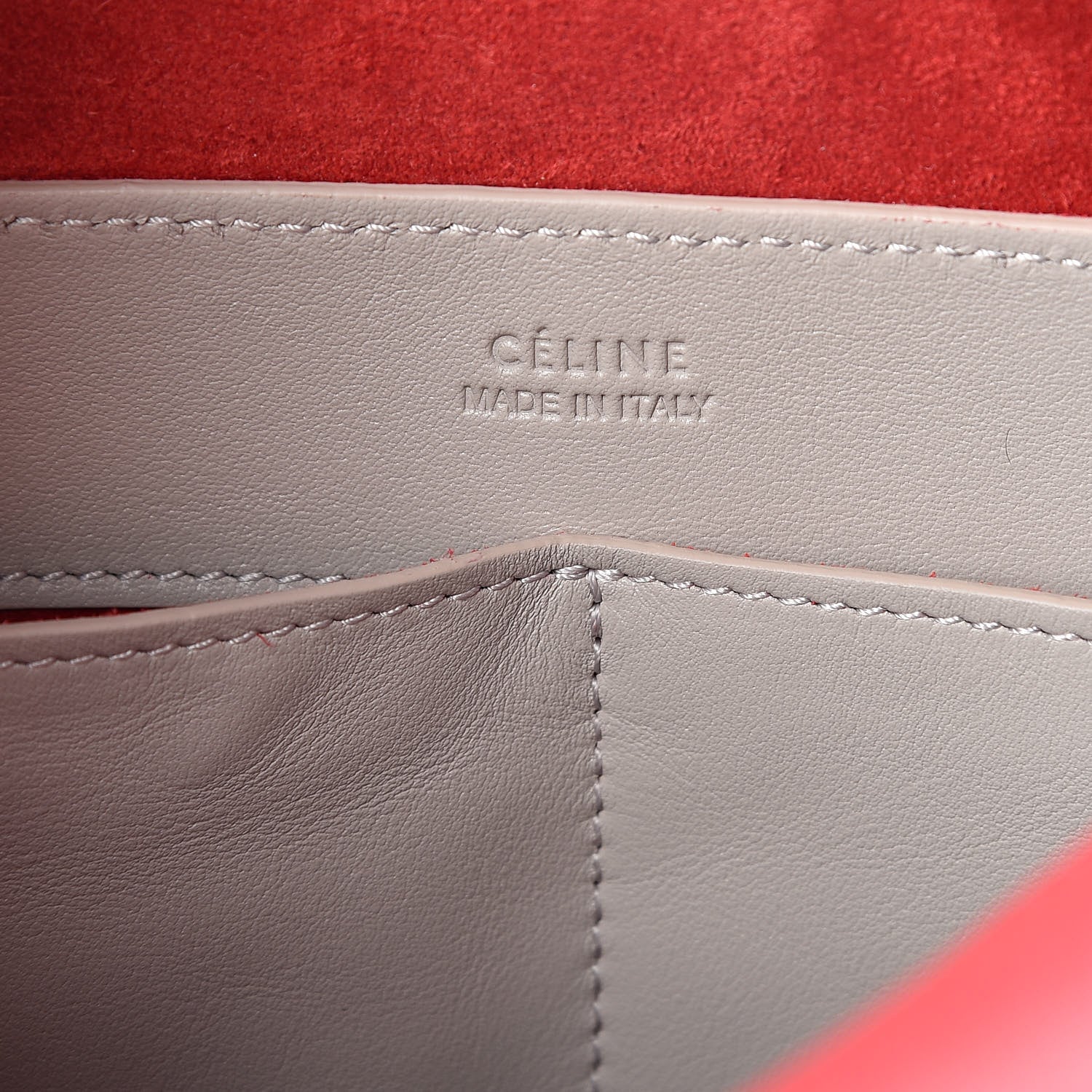 Celine Lambskin Small Soft Cube Satchel Bright Red 7 of 10
