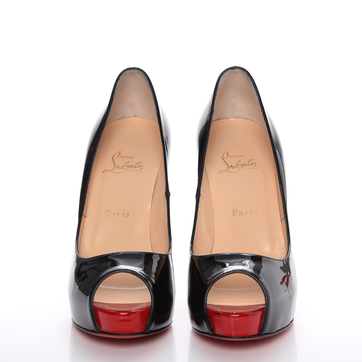 Christian Louboutin Patent New Very Prive 120 Pumps 40 Black Red 2 of 12