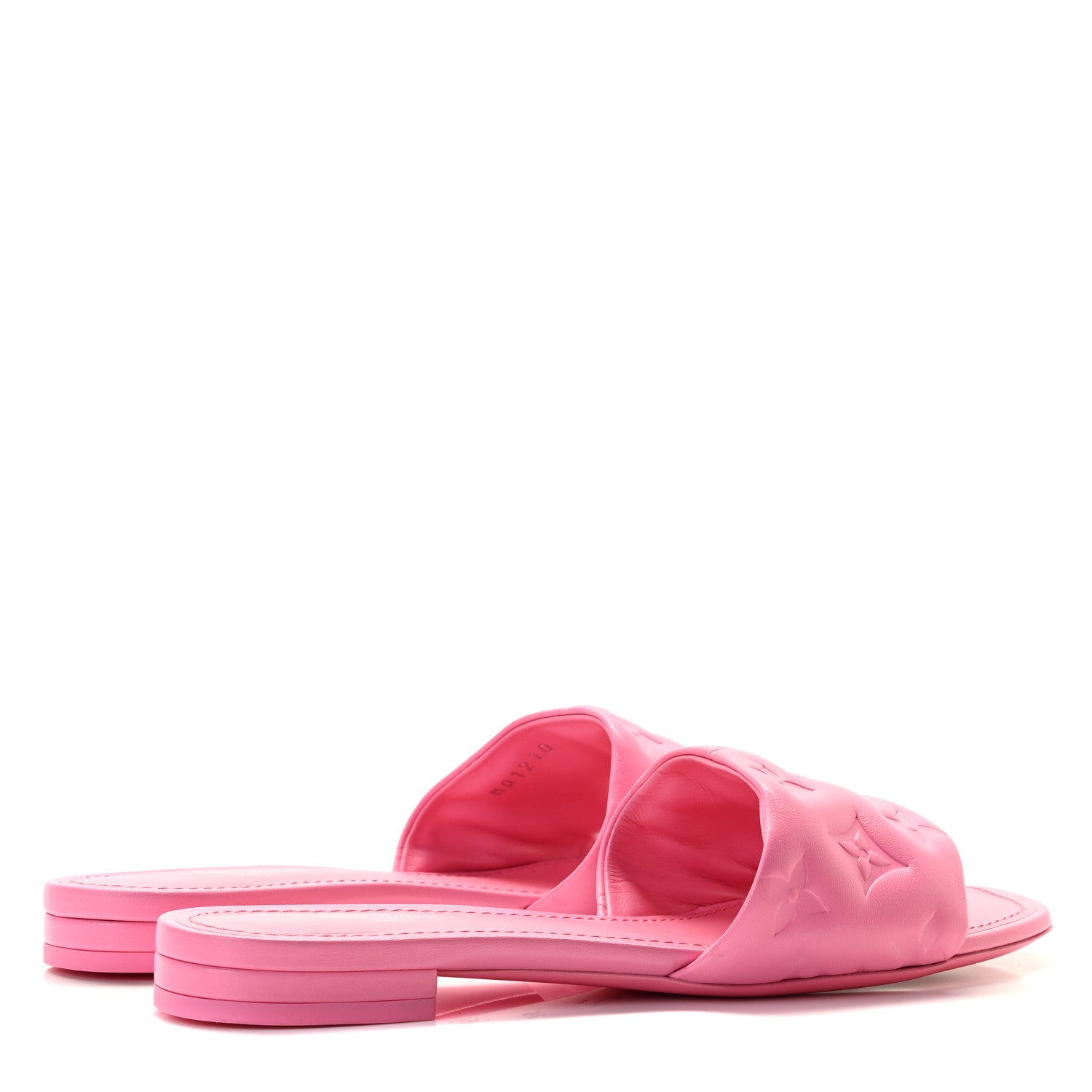 Louis Vuitton Lambskin Embossed Monogram Revival Flat Mules 36 Rose Pop 4 of 9
