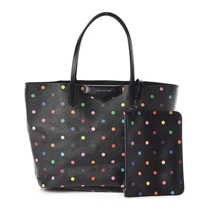 Givenchy Textured Coated Canvas Medium Dots Print Antigona Tote Black 1 of 9