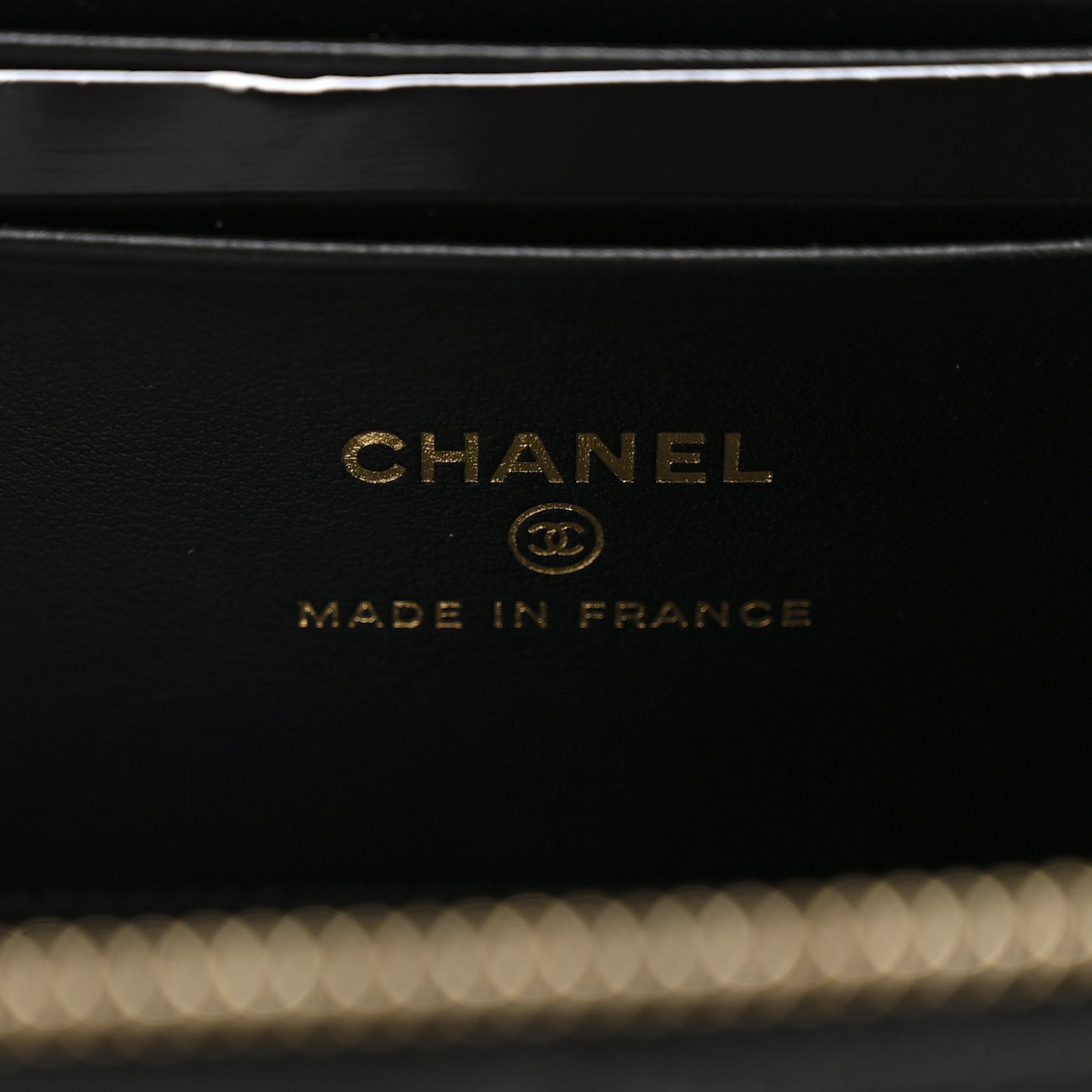 Caviar Quilted Top Handle Long Vanity Black