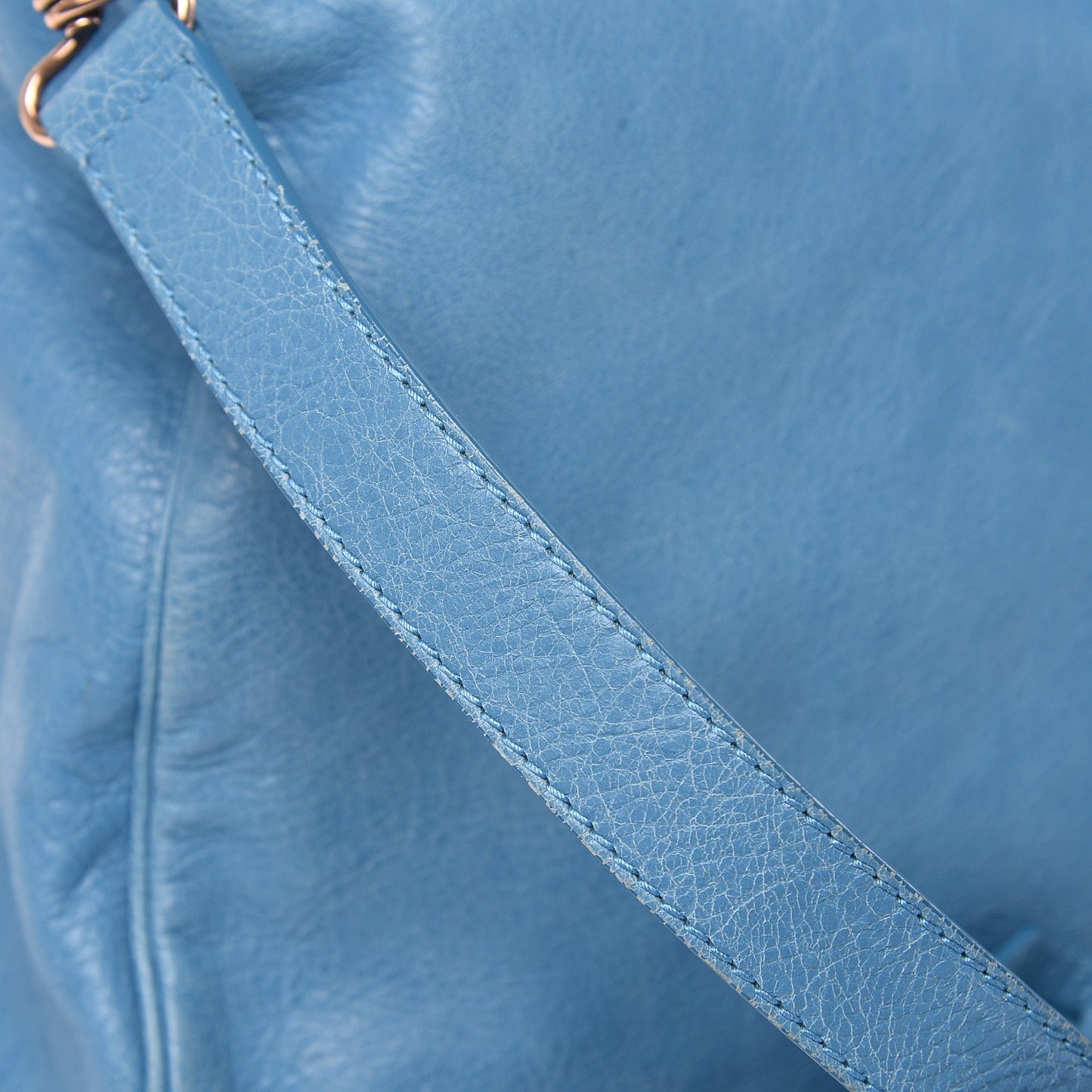 Agneau Giant 12 Rose Gold Hardware City Bleu Indigo