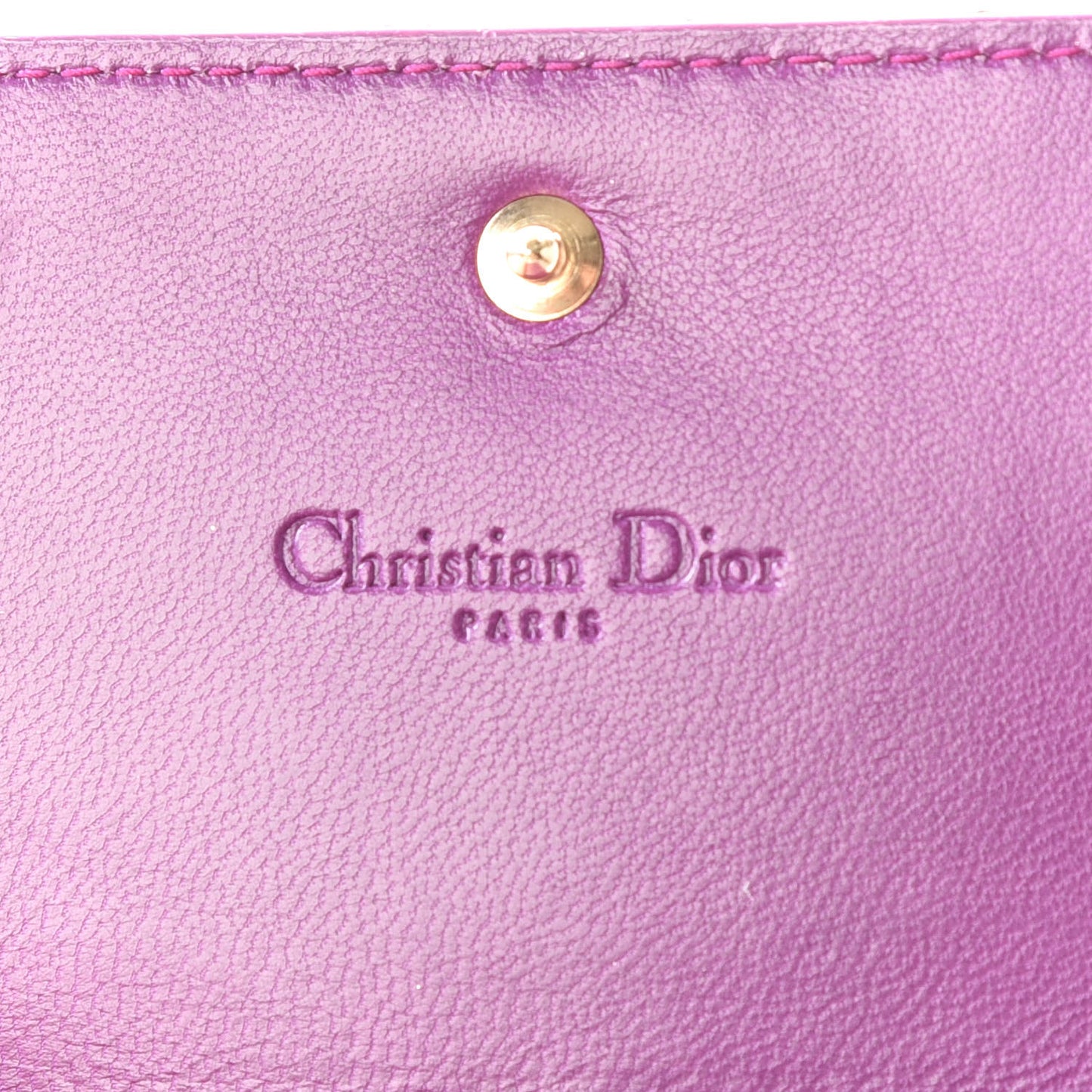 Patent Cannage Lady Dior Mini Wallet Black