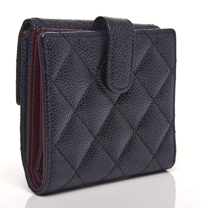 Chanel Caviar Quilted Compact French Flap Wallet Black 3 of 10