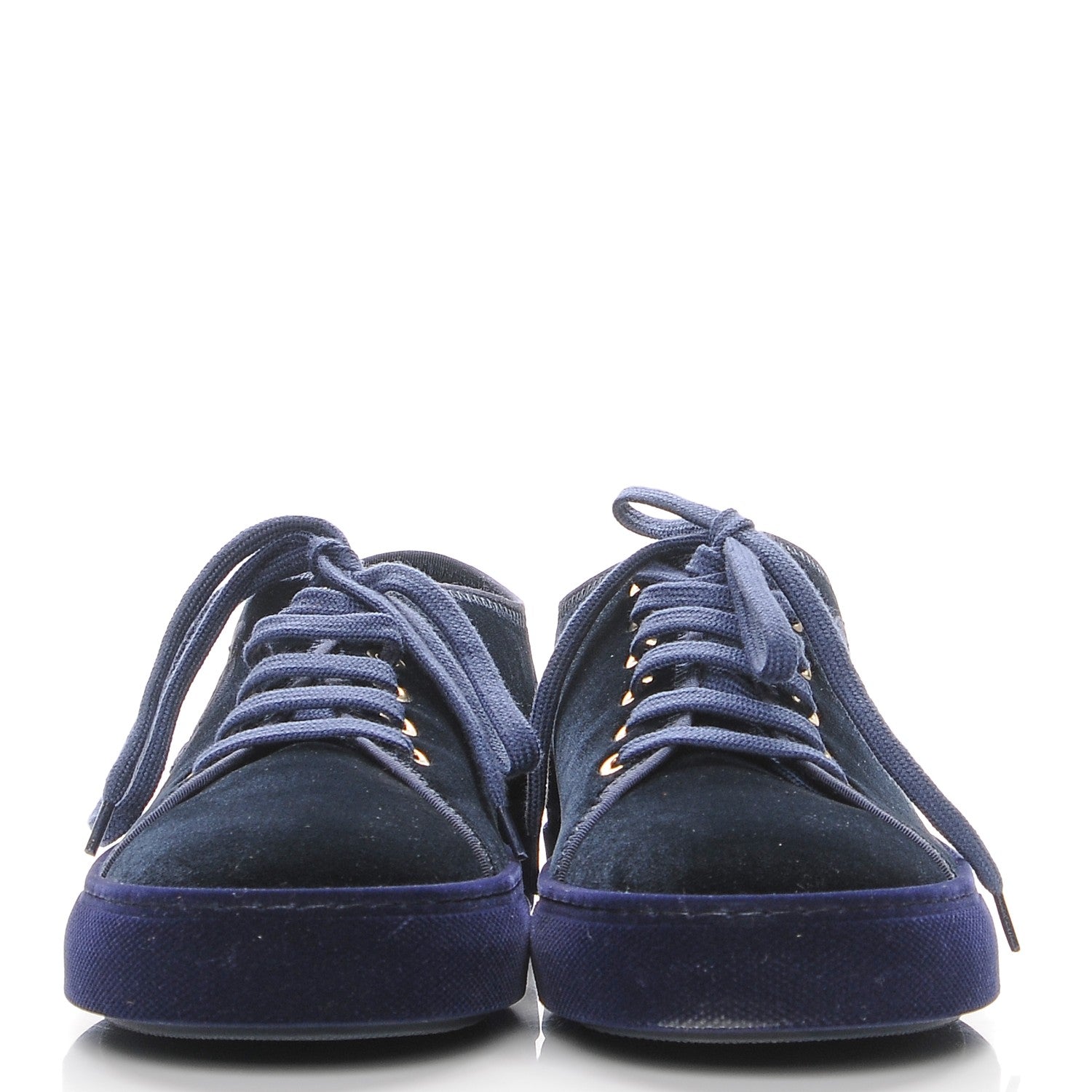 Chanel Velvet CC Sneakers 37 Navy 2 of 9