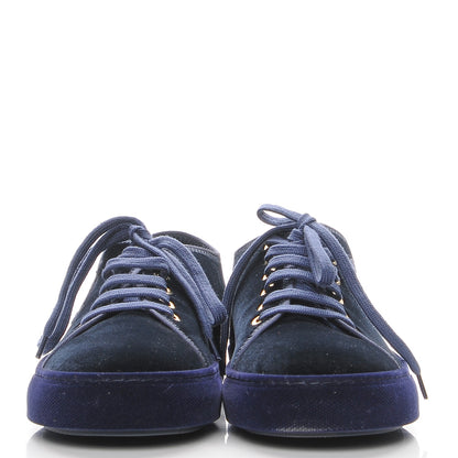 Chanel Velvet CC Sneakers 37 Navy 2 of 9