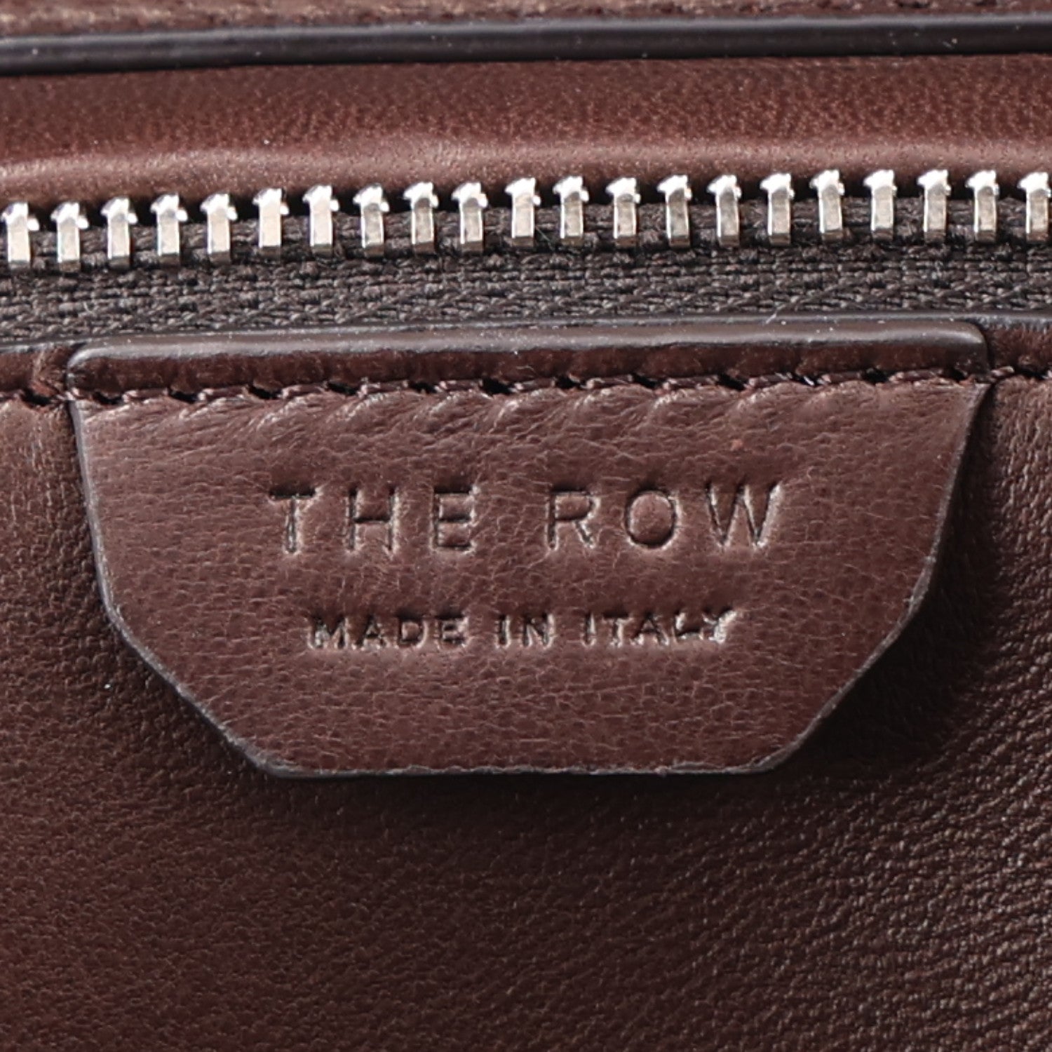 The Row Grained Calfskin Faye Bowling Bag Dark Brown 6 of 9