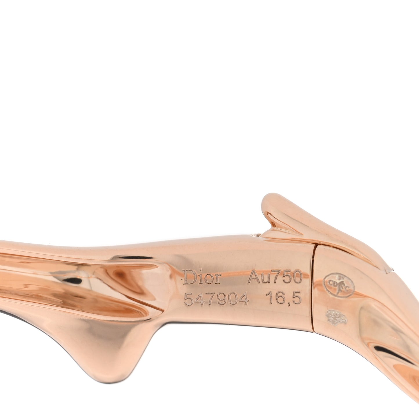CHRISTIAN DIOR 18K Rose Gold Diamond Bois de Rose Bracelet