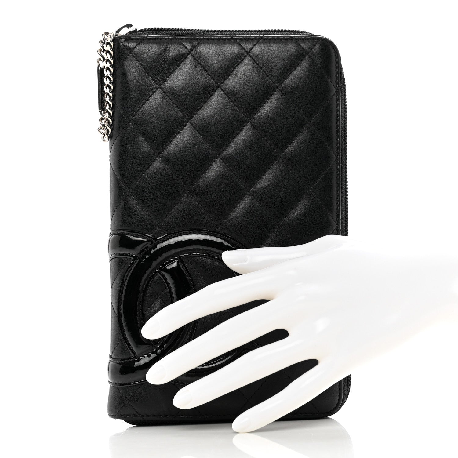 Chanel Calfskin Cambon Zip Around Organizer Wallet Black 2 of 11